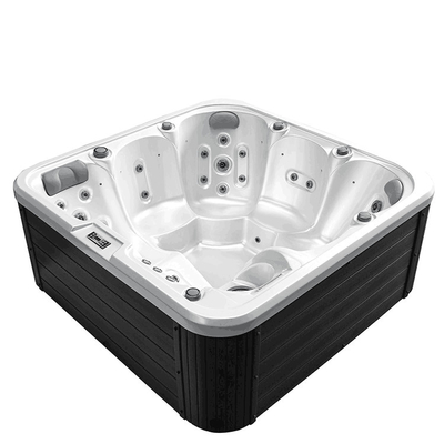 Açık Açık Akrilik Sıcak Havuz Spa Özel Jacuzzi Açık Açık Havuz Spa 6 kişilik Masaj Spa LED Işıklı Sıcak Havuz