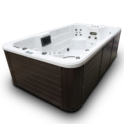 4 Metre Akrilik Beyaz Sonsuz Yüzme Spa Havuzu 6 Koltuklu Combo Jakuzi